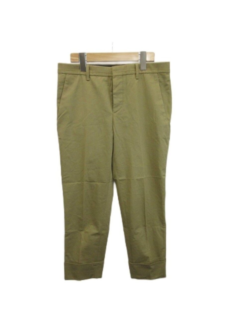 Miu Miu Muu Chinopan Trousers Pants Beige Button Fly KK